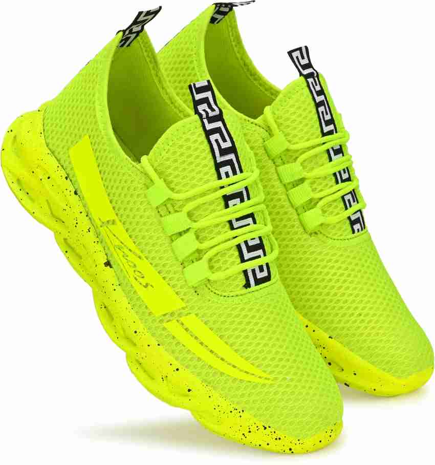 Neon color cheap sports shoes