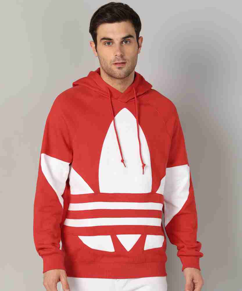 Adidas red and white sweatshirt clearance