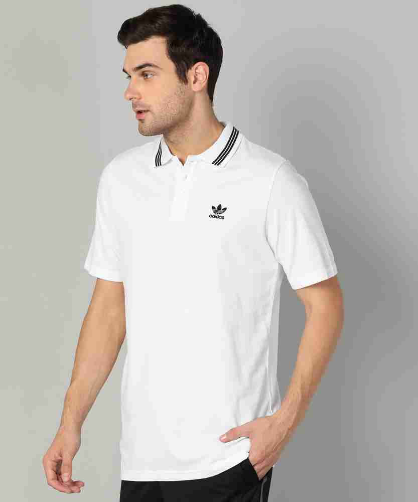 ADIDAS ORIGINALS Solid Men Polo Neck White T Shirt Buy ADIDAS ORIGINALS Solid Men Polo Neck White T Shirt Online at Best Prices in India Flipkart