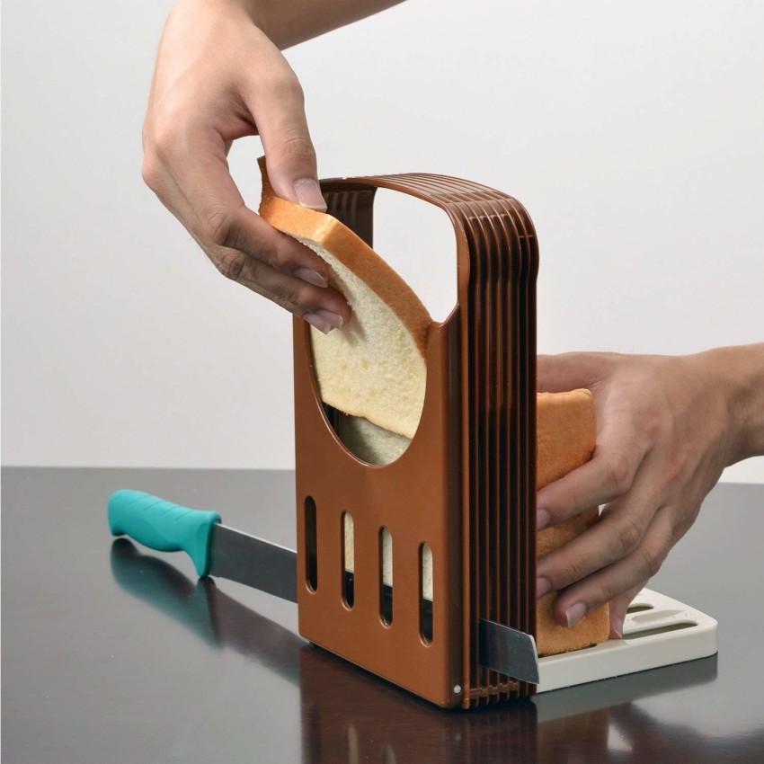 1 Pack Bread Slicer Toast Slicer Bagel Loaf Slicer Sandwich Maker Toast  Slicing Foldable adjustable thickness slicer 