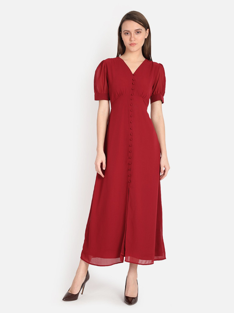 Cover Story Women Maxi Red Dress - Buy Cover Story Women Maxi Red Dress  Online at Best Prices in India | Flipkart.com