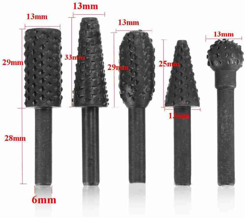 Generic Wood Carving Tools, 5 PCS Engraving Drill Accessories Bit Wood  Crafts Grinding Woodworking Tool with