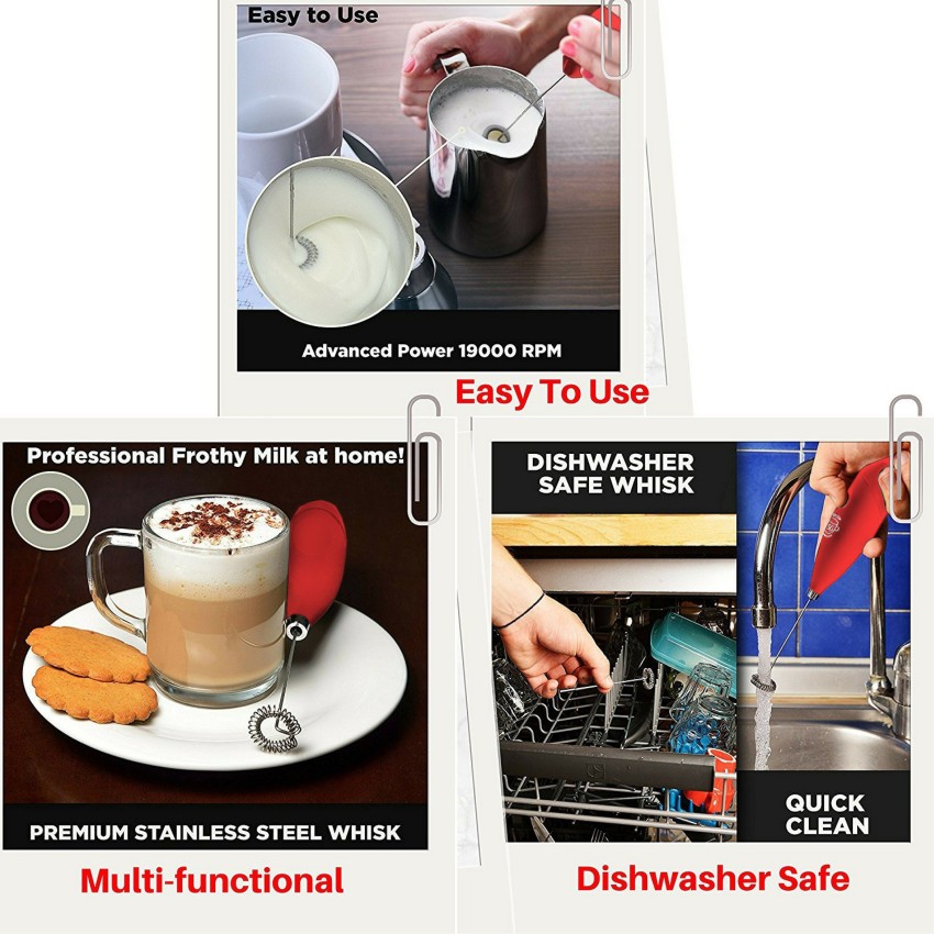 InstaCuppa Rechargeable Milk Frother Coffee Beater with Travel