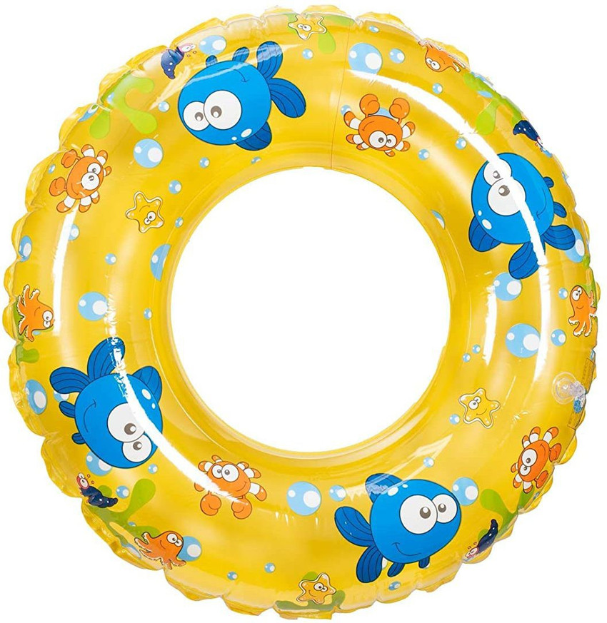 IRIS Cartoon Swim Ring Inflatable Durable Round Shaped Fishes