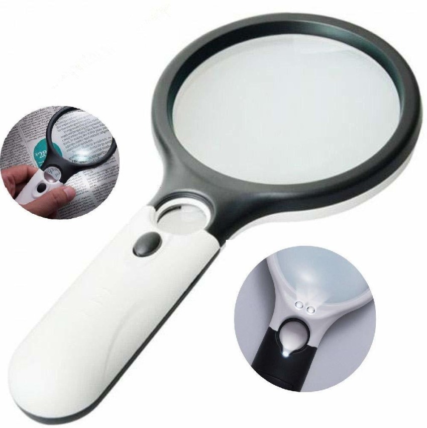 3 Led Light 45x Magnifying Glass Lens Mini Pocket Handheld - Temu