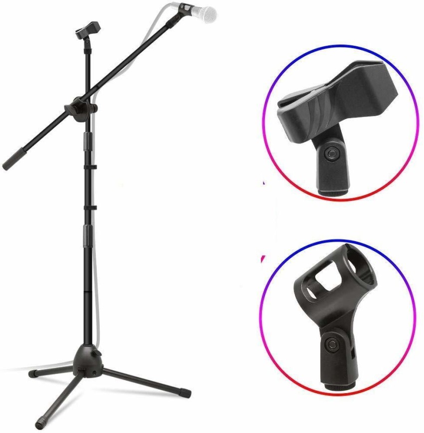 DawnRays 3 Leg Boom Double Microphone Stand NB-200 Adjustable Mic