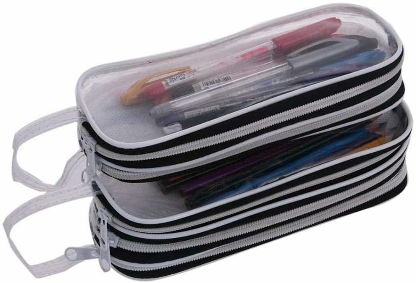  poksi Transparent Pencil Pouch with fine quality, Made of  Mesh Material