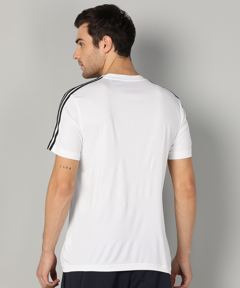 ADIDAS Self Design Men Round Neck White T-Shirt - Buy ADIDAS Self Design  Men Round Neck White T-Shirt Online at Best Prices in India | Flipkart.com