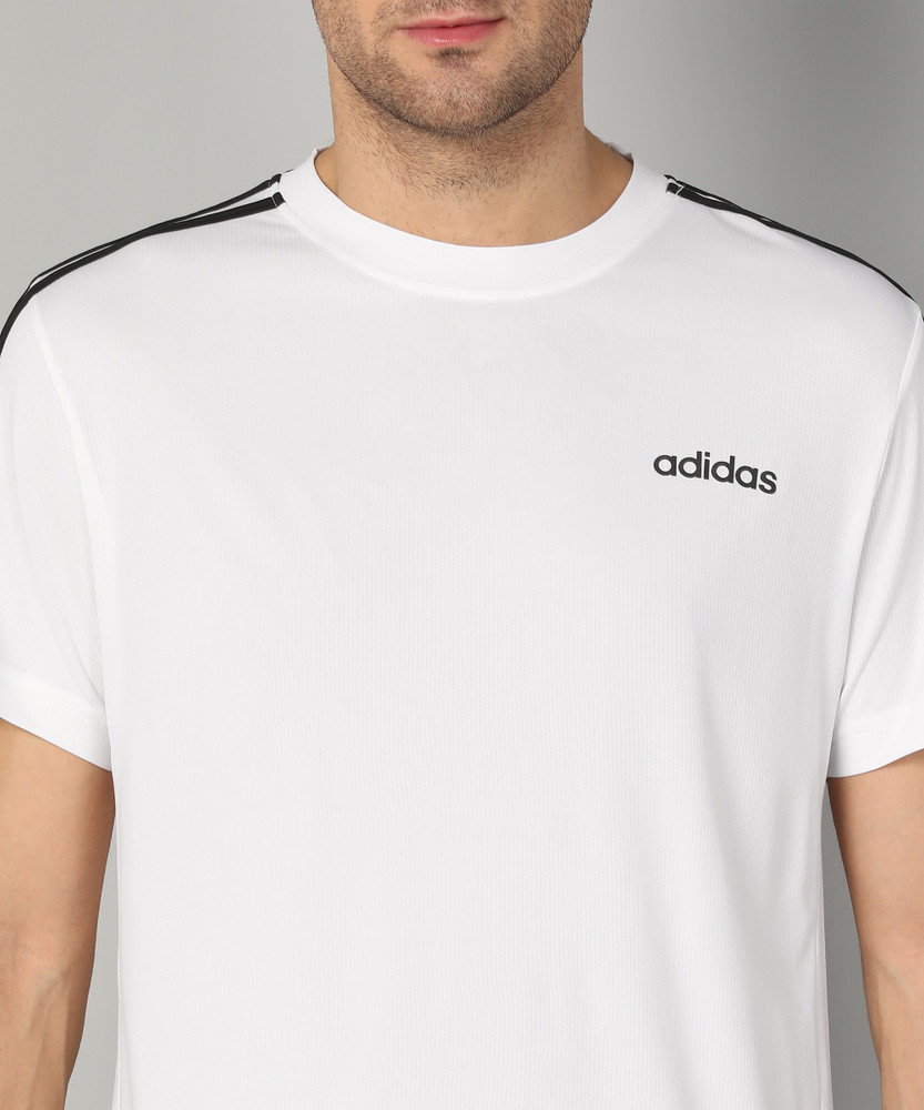 ADIDAS Self Design Men Round Neck White T-Shirt - Buy ADIDAS Self Design  Men Round Neck White T-Shirt Online at Best Prices in India | Flipkart.com