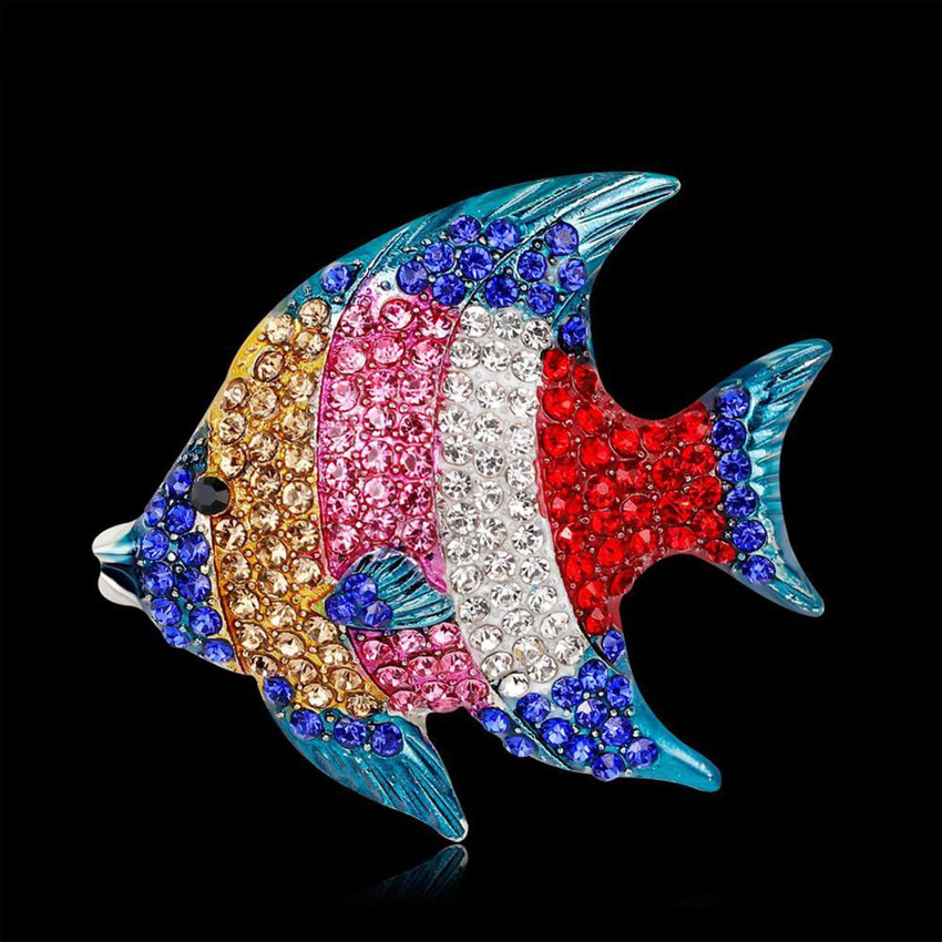 Fish shop brooch pin