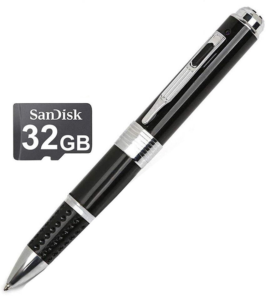TECHNOVIEW Silver HD Spy Pen Camera 1080P Full HD Free 32GB Memory