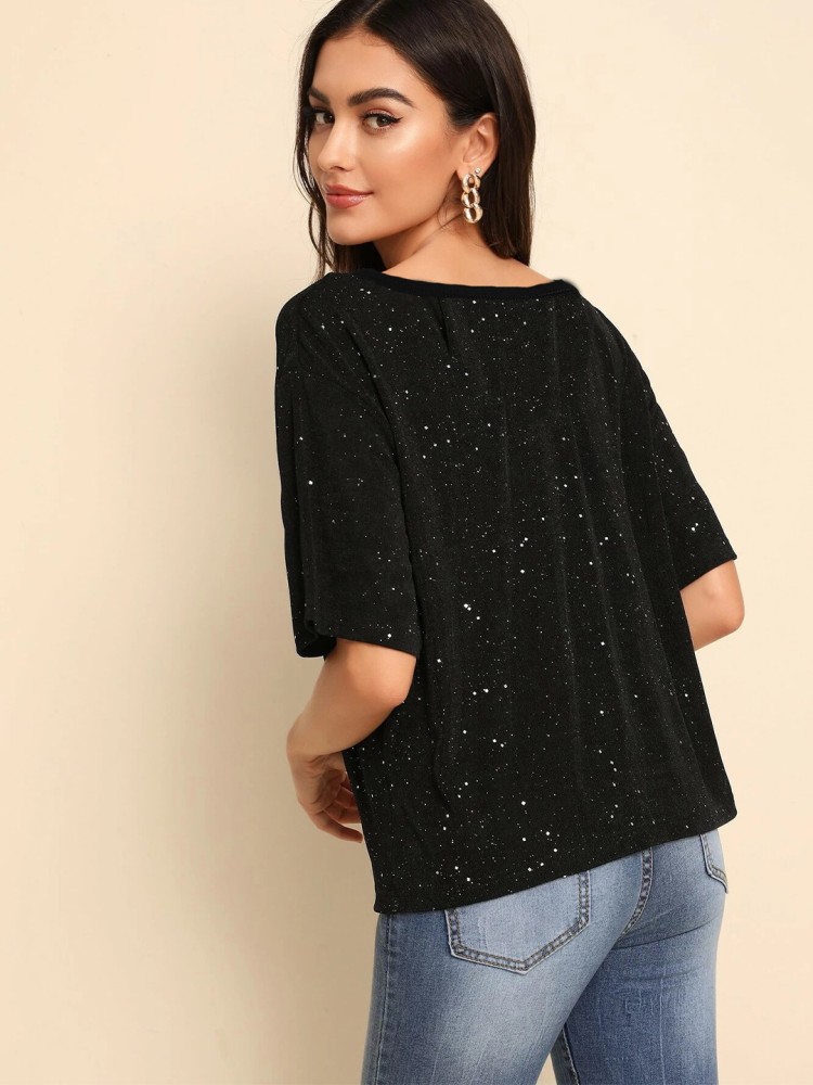 Summer Womens Short Sleeve Tops,Something for 1 Dollar,Deals of The Day  Deals Today,Early Access Sale,$10 and Under Items,Return Items,Item Under  10 Black at  Women's Clothing store