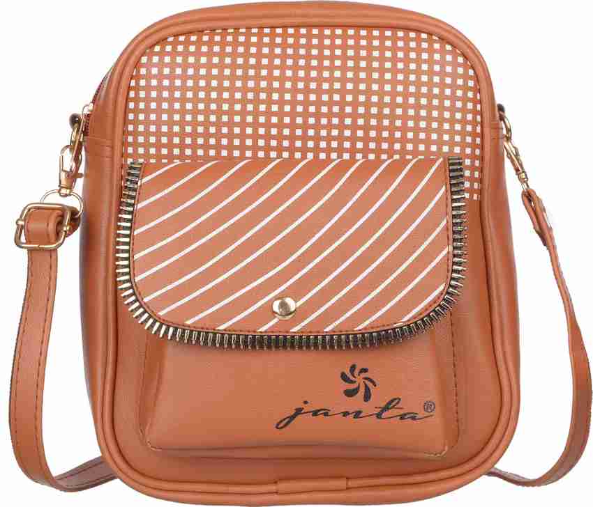 Janta Soft Genuine Leather Casual College Backpack For Women and Girls.Ladies Side bag and shoulder bag 10 L Backpack Tan Price in India Flipkart