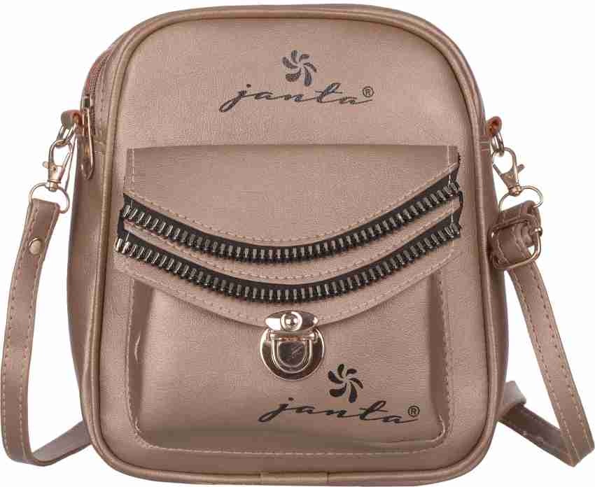 Janata Stylish beautiful New Model Fashion Collection Ladies Back Bag 10 L Backpack Golden Price in India Flipkart