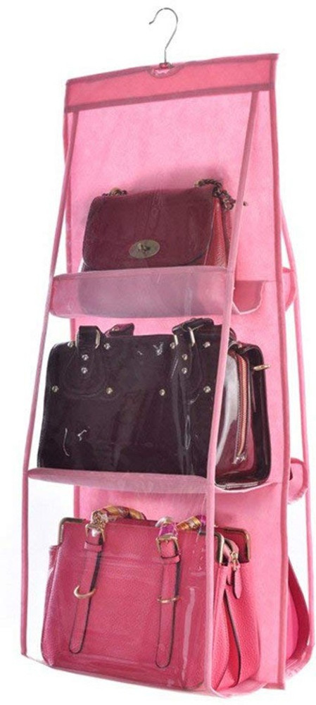 Flipkart SmartBuy Purse Handbag Hanging Storage Organiser Pink