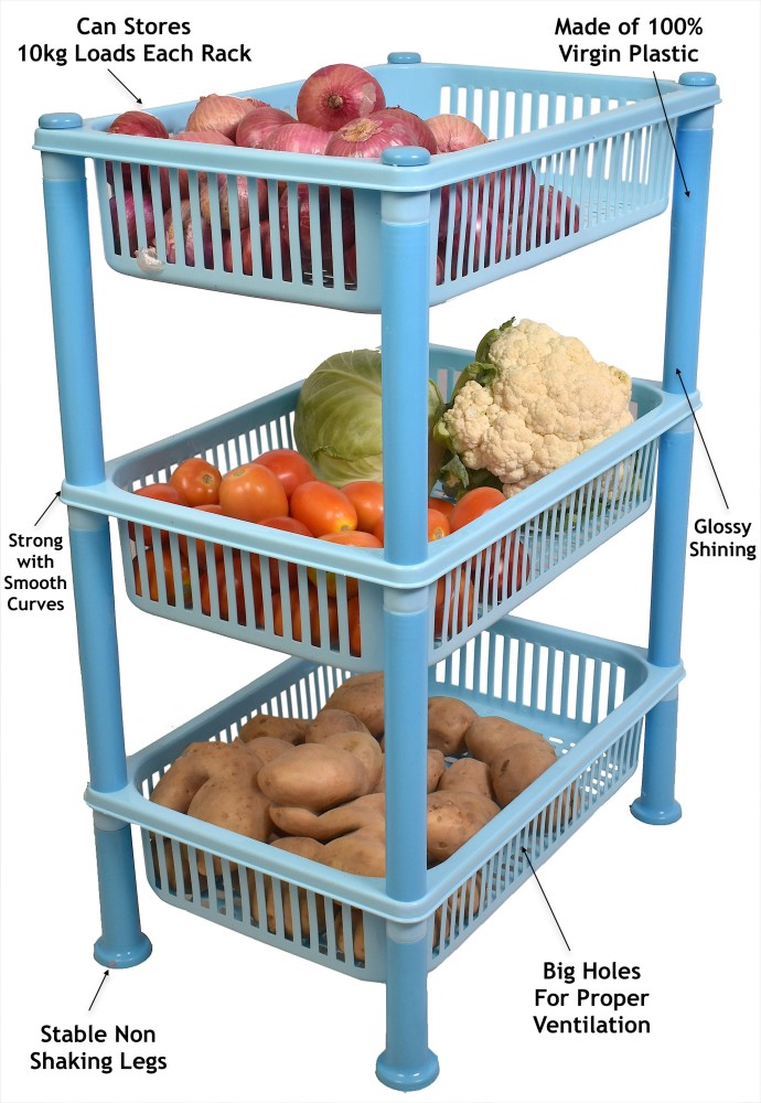 Heavy-Duty, Multi-Function Vegetable Rack Kitchen 