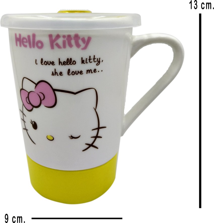 Buy 'HELLO' Coffee Mug With Lid - Pink, Cat, 420 Ml at the best price on  Saturday, March 23, 2024 at 3:56 am +0530 with latest offers in India. Get  Free Shipping