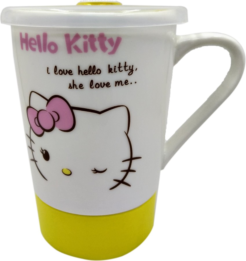 Spartan Collection Hello kitty Ceramic coffee MUG 300ml. with rubber grip  base and lid Ceramic Coffee Mug Price in India - Buy Spartan Collection Hello  kitty Ceramic coffee MUG 300ml. with rubber grip base and lid Ceramic  Coffee Mug online at