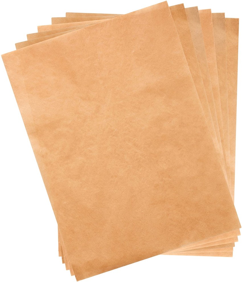 50-Pack Brown Air Fryer Liners: Non-Stick Parchment Paper Sheets