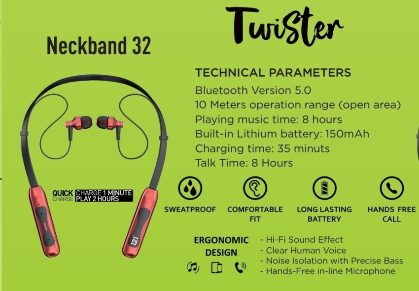 Twister outlet neckband 32