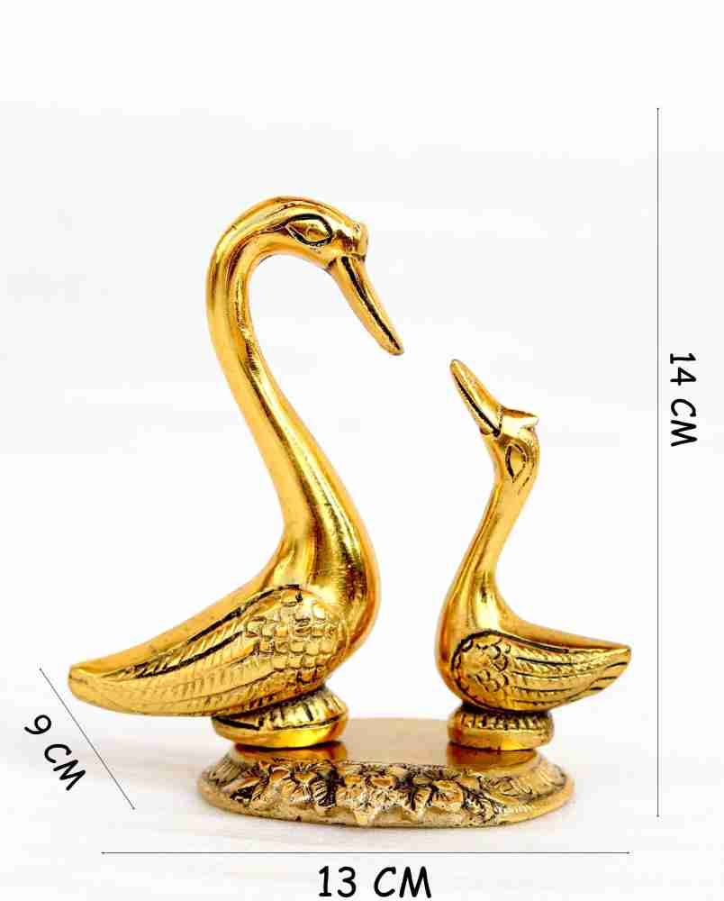 Buy Brass Swan Set of 1 Pair, Home Decor Lucky Swan Couple (Small) Online  at Low Prices in India 