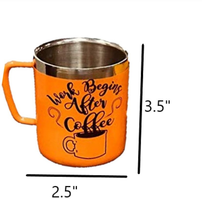 Stainless Steel Double Walled Mugs: 100% BPA Free,15 oz Metal