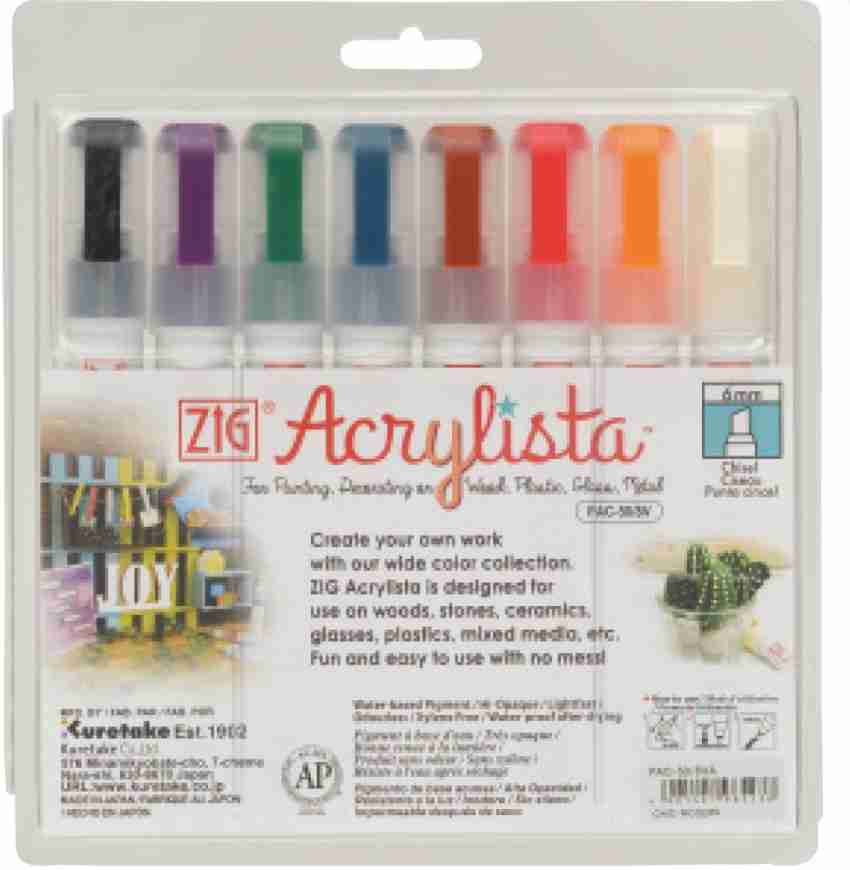 Zig Posterman Waterproof Chisel 6mm Tip 5 Fluorescent Color Marker Kit