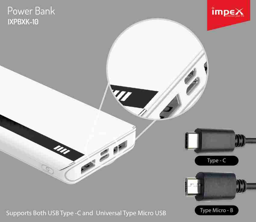 BATTERIE DE SECOURS PUBLICITAIRE 10 000 MAH 2 PORTS USB AKASHI® 'COPER