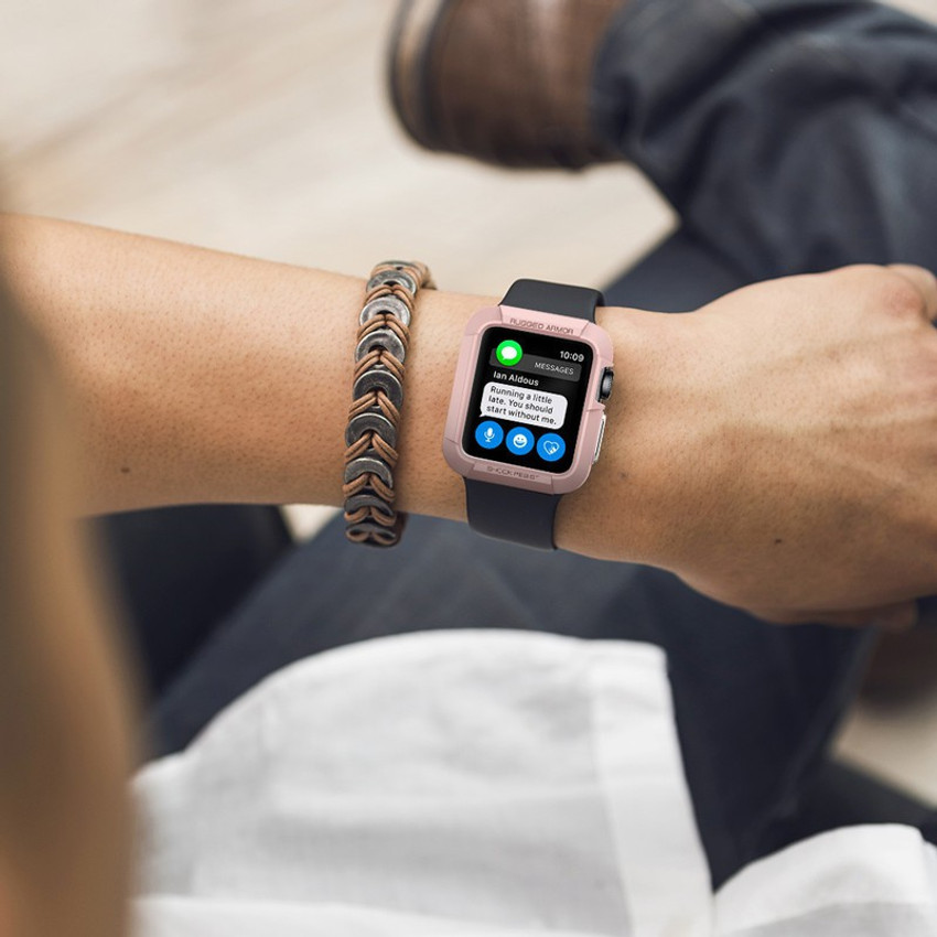 Spigen Rugged Armor Front Back Case for Apple Watch 1 2 3
