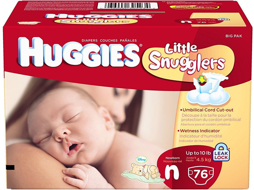 Huggies Little Snugglers Diapers For Newborn Big Pack 76 Count