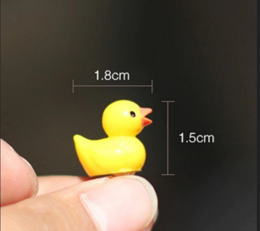 10pcs Creative Cute Duck 1.8*1.5cm Miniature Garden Resin