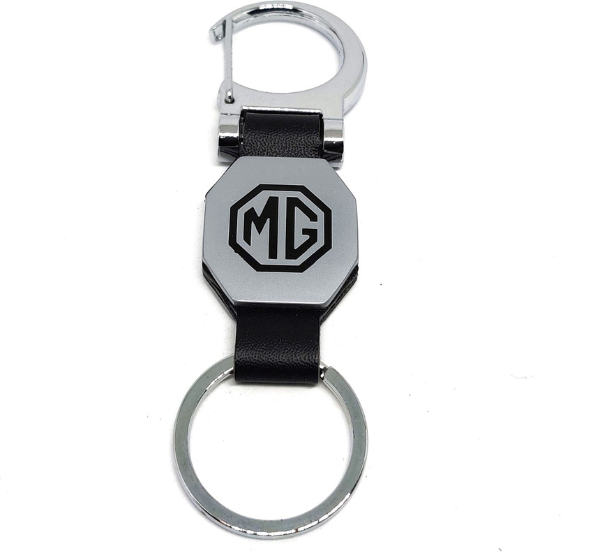 MG Hector Imported Black Leather Steel Finish Metal Locking
