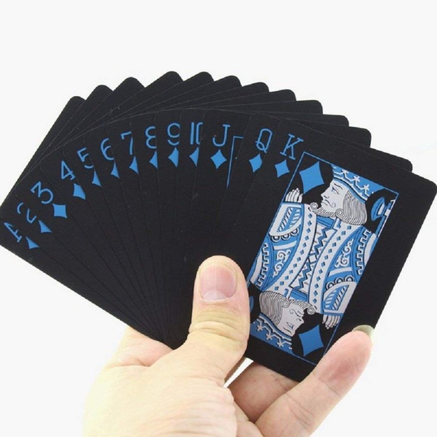 Waterproof Black Cards Playing Cards Poker Cards Cards Plastic Deck of  Cards Black Gold Color Magic Card 
