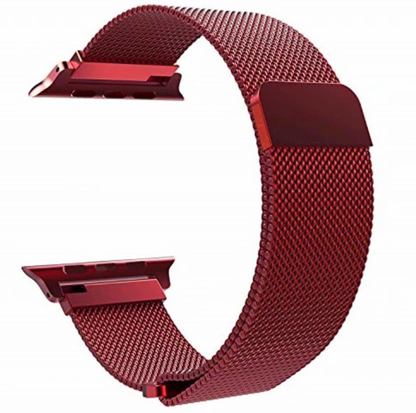 Red metal watch band sale