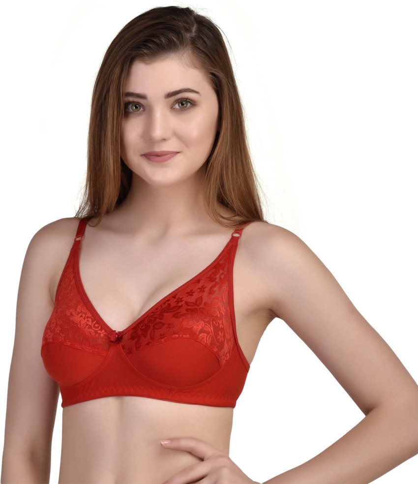 Mindsart FRONT OPEN RED COLOR BRA (SIZE:32, CUP:B) RED-GY89 Women