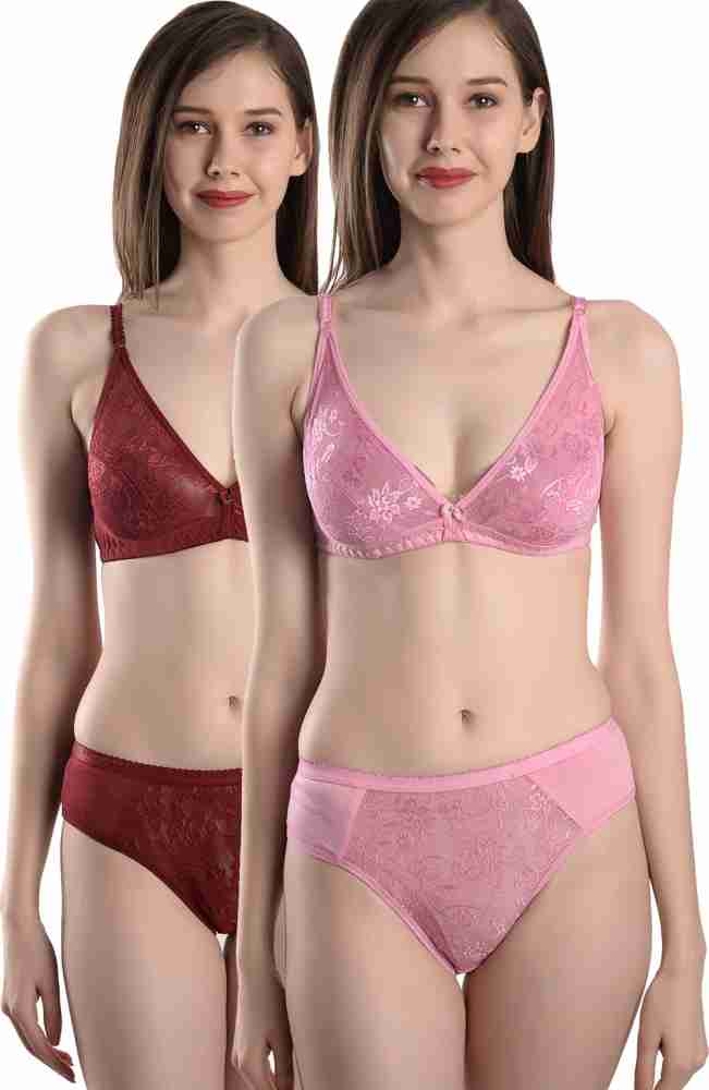 Buy online Styfun Non Padded Bra And Panty Set from lingerie for