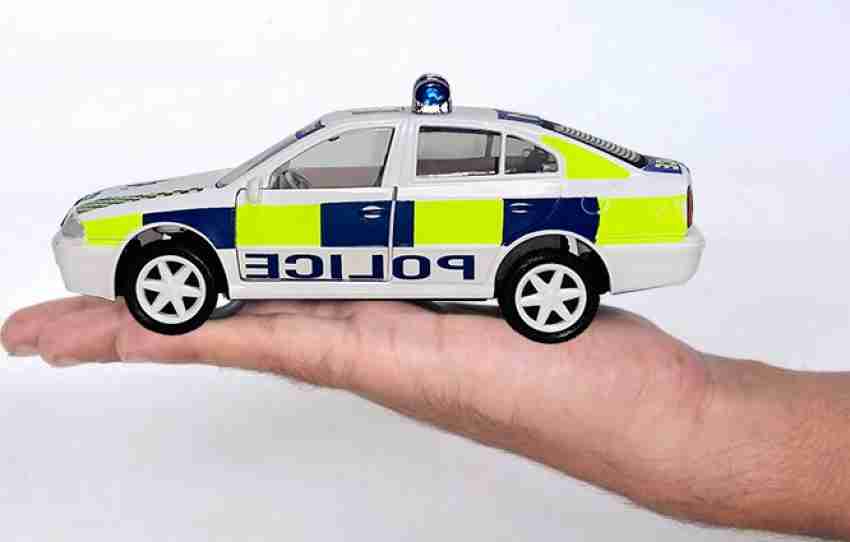 Sky Toys Police Car Interceptor- White , Real Alloy Wheels Police