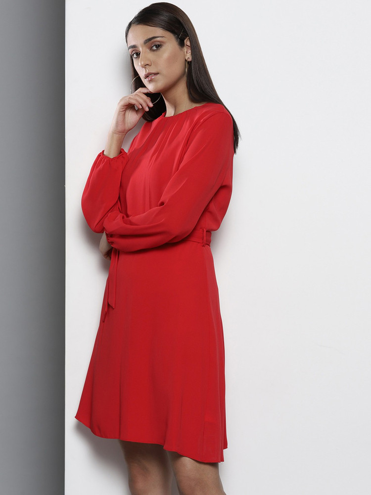 DOROTHY PERKINS Women A line Red Dress Buy DOROTHY PERKINS Women A line Red Dress Online at Best Prices in India Flipkart