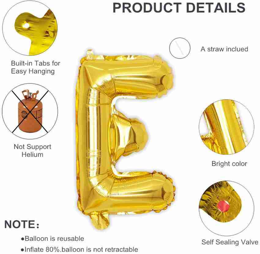 Small gold letter balloons on sale