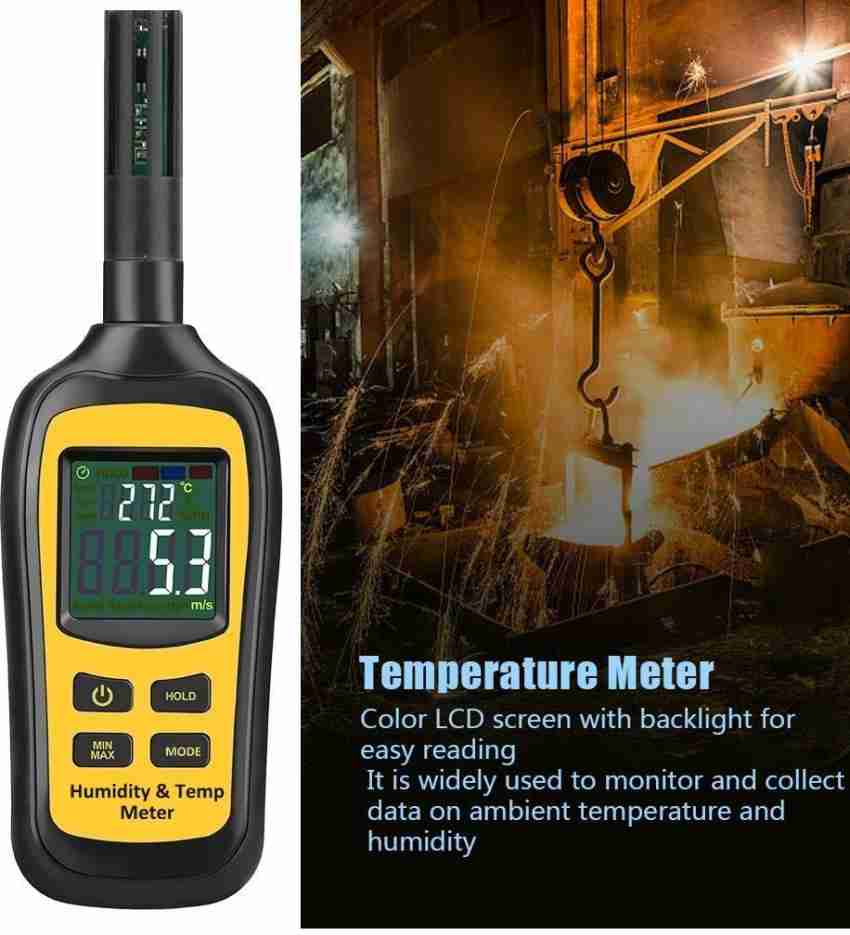 HT-86 Digital Humidity and Temperature Meter Humidity Gauge Monitor Hygrometer Wet Bulb/Dew Point Thermometer with Double Display