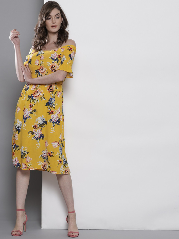 Mustard dress dorothy perkins cheap
