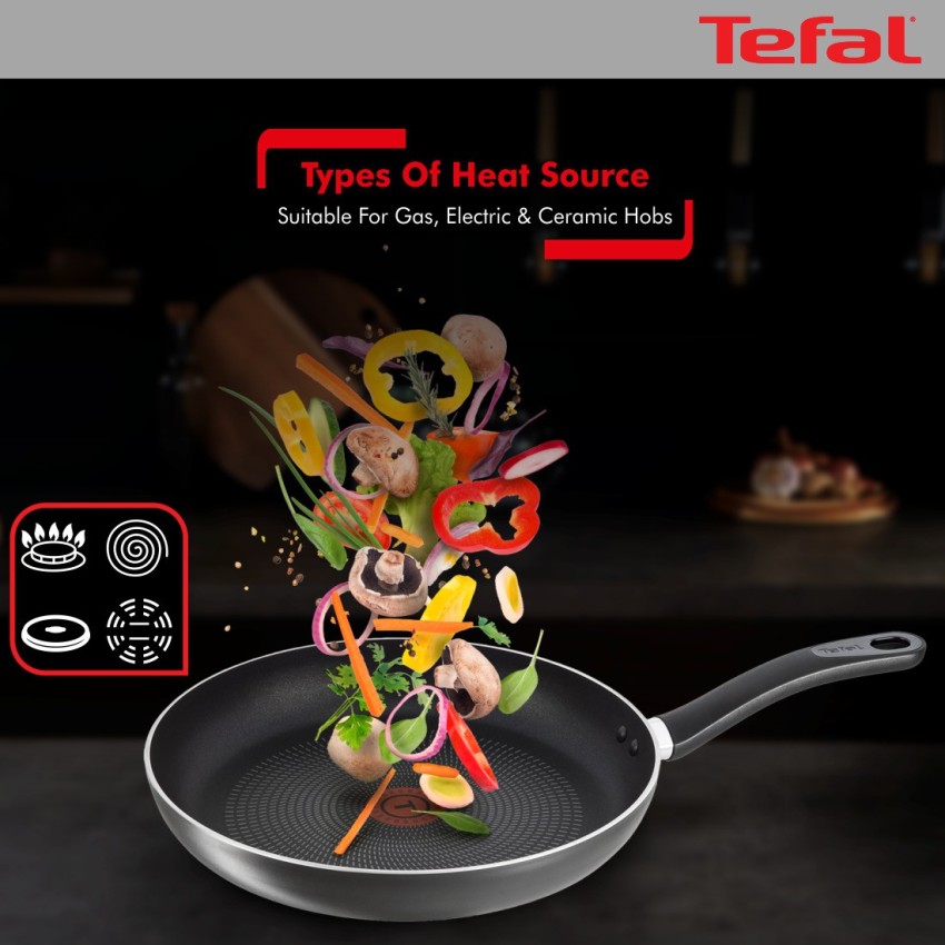 Nonstick Aluminium Tefal Delicia Fry Pan, For Kitchen