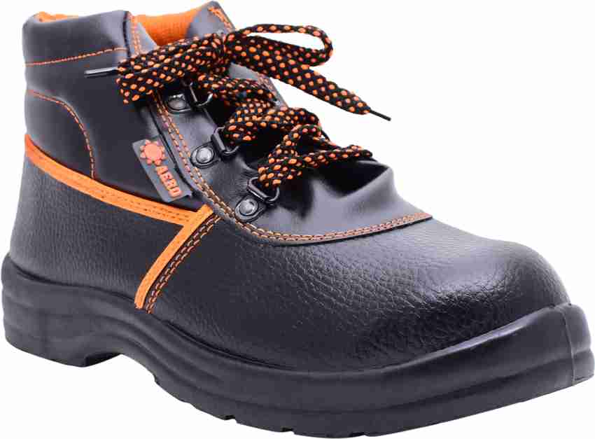 Orange steel toe shoes sale