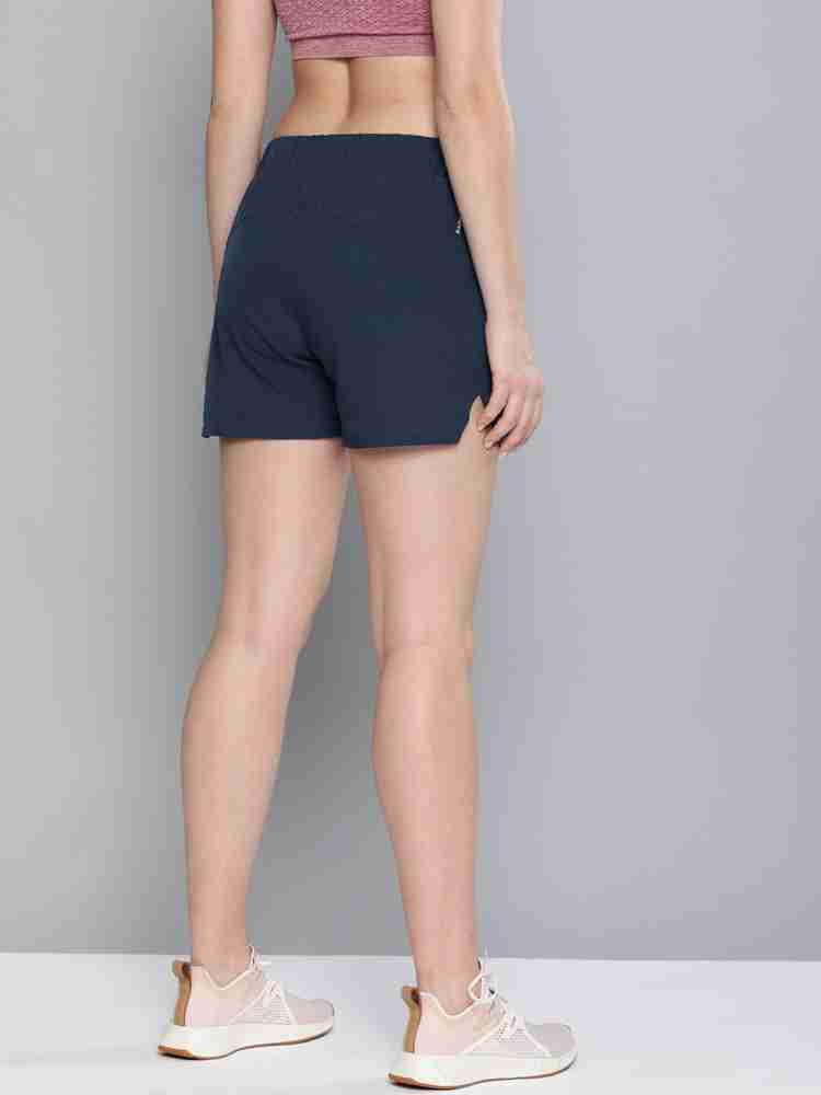 Buy HRX By Hrithik Roshan Women Black Solid Slim Fit Sports Shorts