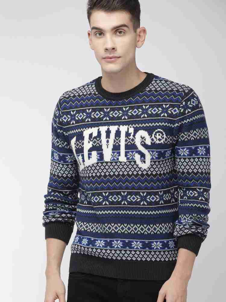 LEVI S Self Design Round Neck Casual Men Multicolor Sweater Buy LEVI S Self Design Round Neck Casual Men Multicolor Sweater Online at Best Prices in India Flipkart