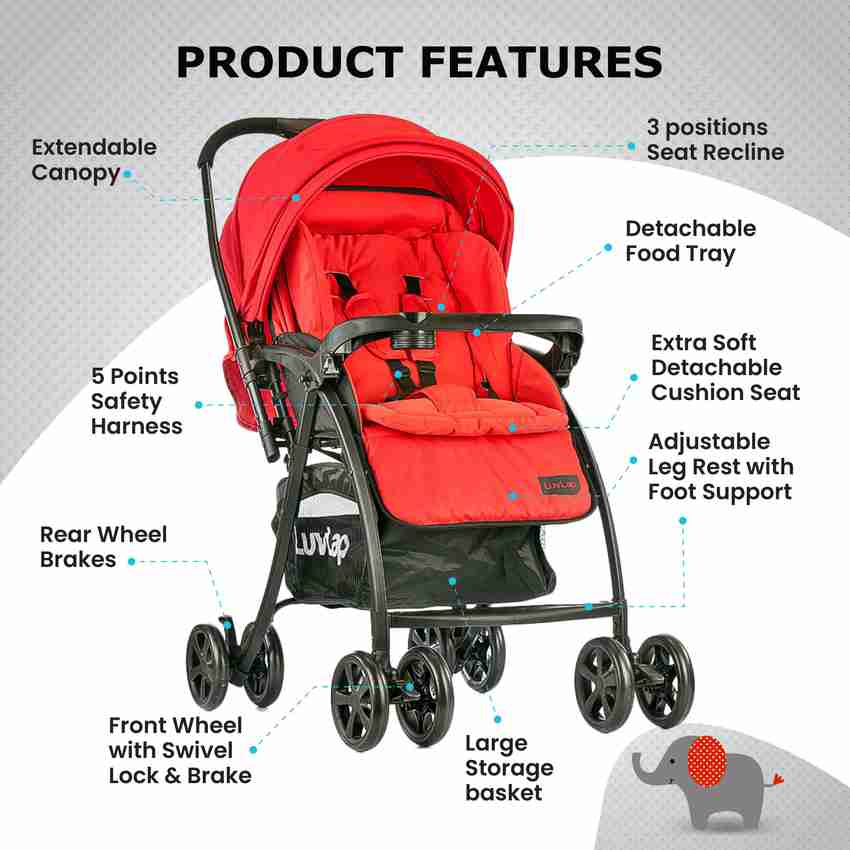 Luvlap joy baby stroller folding online