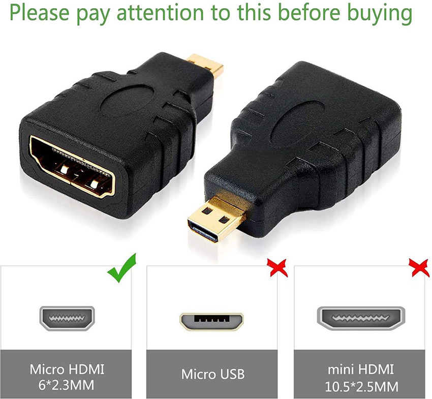 Adapter micro HDMI Type D female - HDMI Type A male /