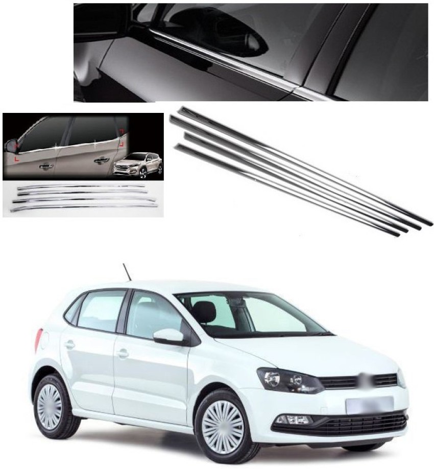 Speed 99~RPM Chrome Stainless Steel Lower Window Garnish for Volkswagen  Polo set of 4PCS Exterior Accessories Premium