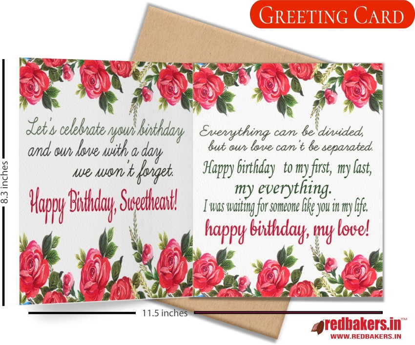 Gaurangi card Birthday Greeting Card for Love - Greeting card