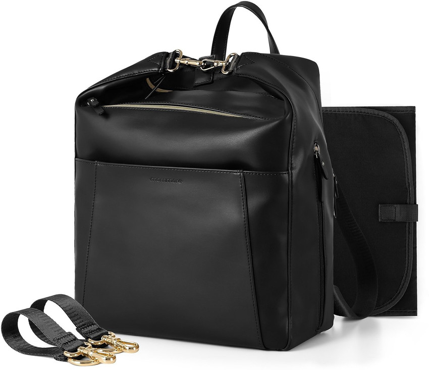 Discover 84+ diaper bag black leather best esthdonghoadian